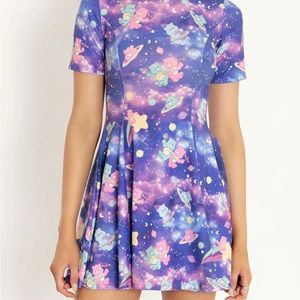 Blackmilk Care Bears Galaxy Evil Tee Dress Large